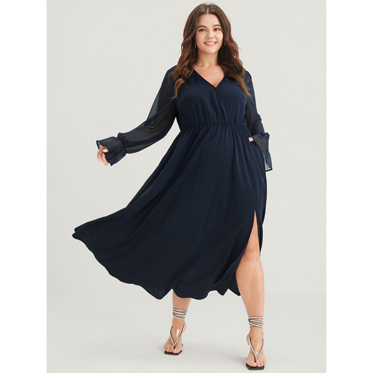 Plus Size Solid Button Split Pocket Wrap Lantern Sleeve Ruffles Hem Dress DarkBlue Women Casual Wrap V-neck Long Sleeve Curvy Midi Dress BloomChic
Plus Size Solid Button Split Pocket Wrap Lantern Sleeve Ruffles Hem Dress DarkBlue Women Casual Wrap V-neck Long Sleeve Curvy Midi Dress BloomChic