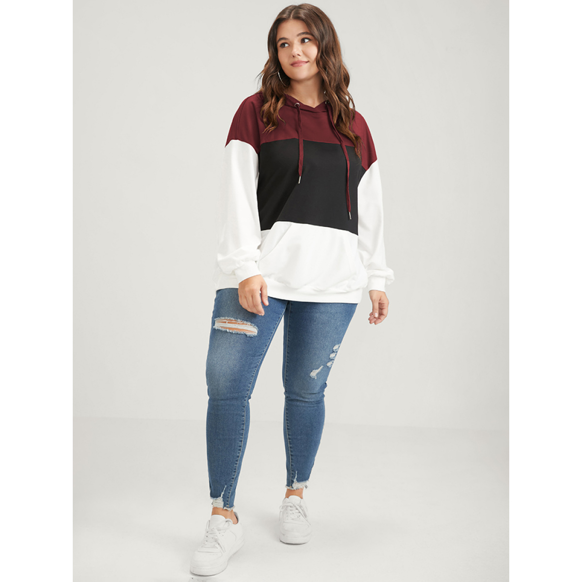 Plus Size Colorblock Contrast Drawstring Pocket Hooded Drop Shoulder Sweatshirt Women Scarlet Casual Contrast Hooded Dailywear Sweatshirts BloomChic
Plus Size Colorblock Contrast Drawstring Pocket Hooded Drop Shoulder Sweatshirt Women Scarlet Casual Contrast Hooded Dailywear Sweatshirts BloomChic