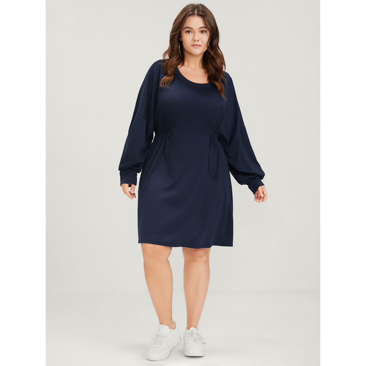 Plus Size Solid Drawstring Waist Drop Shoulder Sweatshirt Dress Women Navy Casual Plain Round Neck Dailywear Sweatshirts BloomChic
Plus Size Solid Drawstring Waist Drop Shoulder Sweatshirt Dress Women Navy Casual Plain Round Neck Dailywear Sweatshirts BloomChic