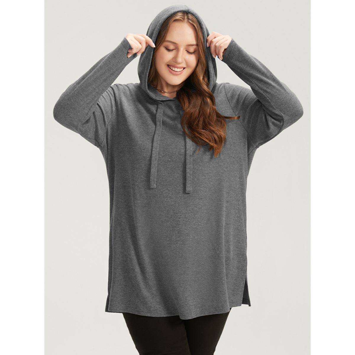 Plus Size Solid Drawstring Split Hem Hooded Sweatshirt Women DimGray Casual Hooded Dailywear Sweatshirts BloomChic
Plus Size Solid Drawstring Split Hem Hooded Sweatshirt Women DimGray Casual Hooded Dailywear Sweatshirts BloomChic