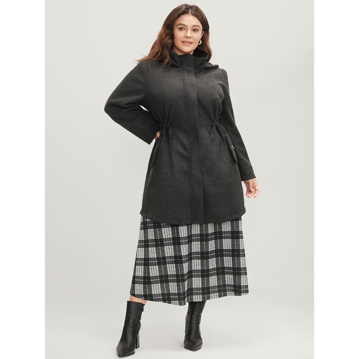 Plus Size Plaid Print Pocket Lantern Sleeve Surplice Neck Midi Dress Black Women Elegant Printed V-neck Long Sleeve Curvy Midi Dress BloomChic
Plus Size Plaid Print Pocket Lantern Sleeve Surplice Neck Midi Dress Black Women Elegant Printed V-neck Long Sleeve Curvy Midi Dress BloomChic