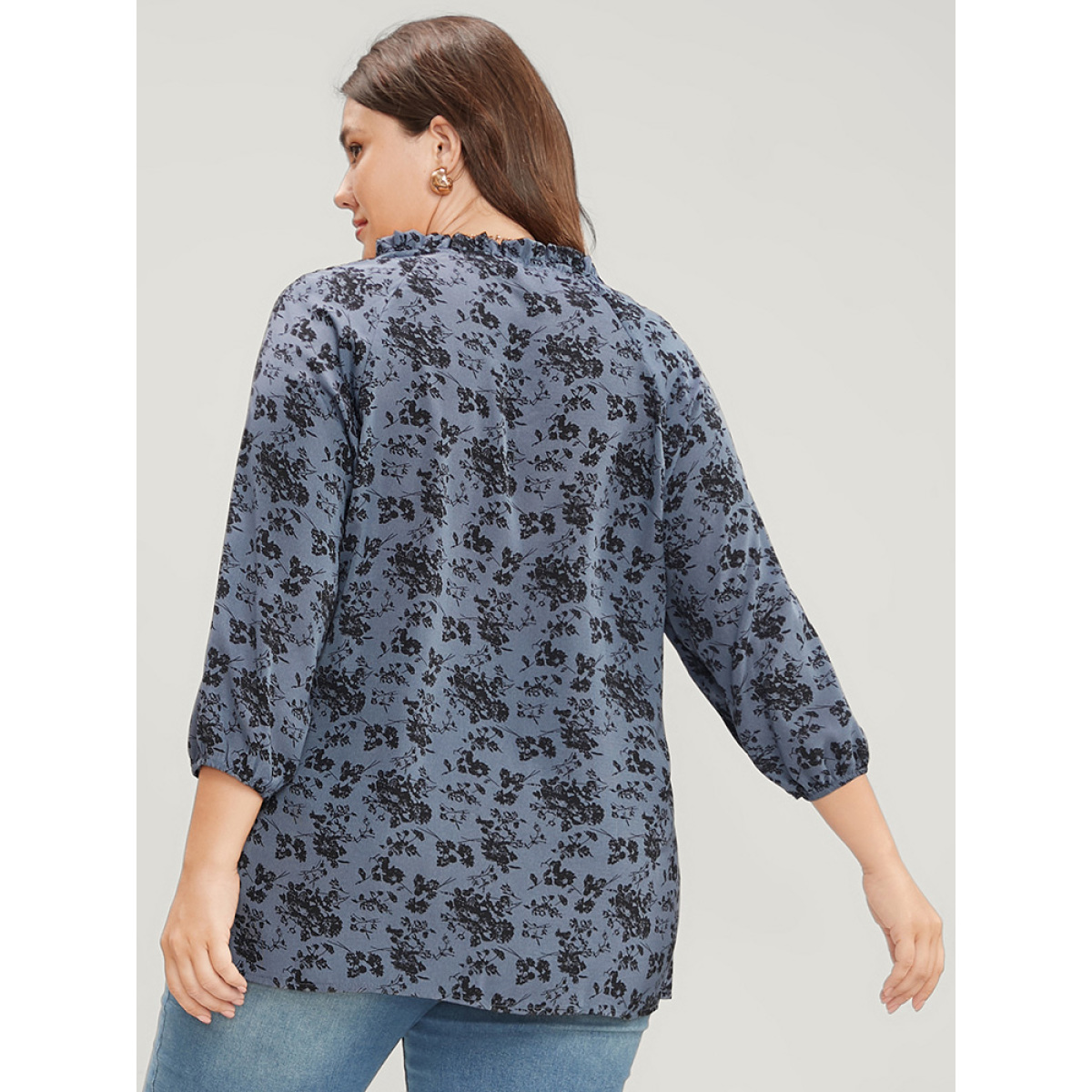 Plus Size Stone Floral Print Lantern Sleeve Tie V Neck Blouse Women Elegant Elbow-length sleeve V-neck Dailywear Blouses BloomChic
Plus Size Stone Floral Print Lantern Sleeve Tie V Neck Blouse Women Elegant Elbow-length sleeve V-neck Dailywear Blouses BloomChic