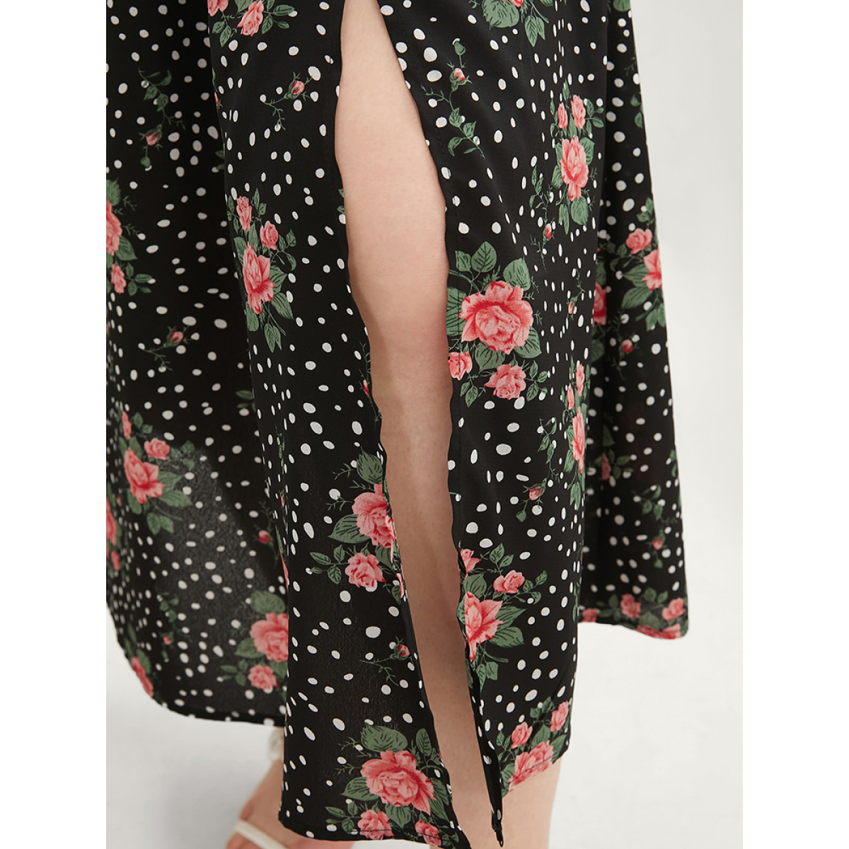 Plus Size Floral & Polka Dot Ruffle Trim Pocket Cold Shoulder Split Dress BlackFlower Women Elegant Adjustable Straps Cold Shoulder Short sleeve Curvy Long Dress BloomChic
Plus Size Floral & Polka Dot Ruffle Trim Pocket Cold Shoulder Split Dress BlackFlower Women Elegant Adjustable Straps Cold Shoulder Short sleeve Curvy Long Dress BloomChic