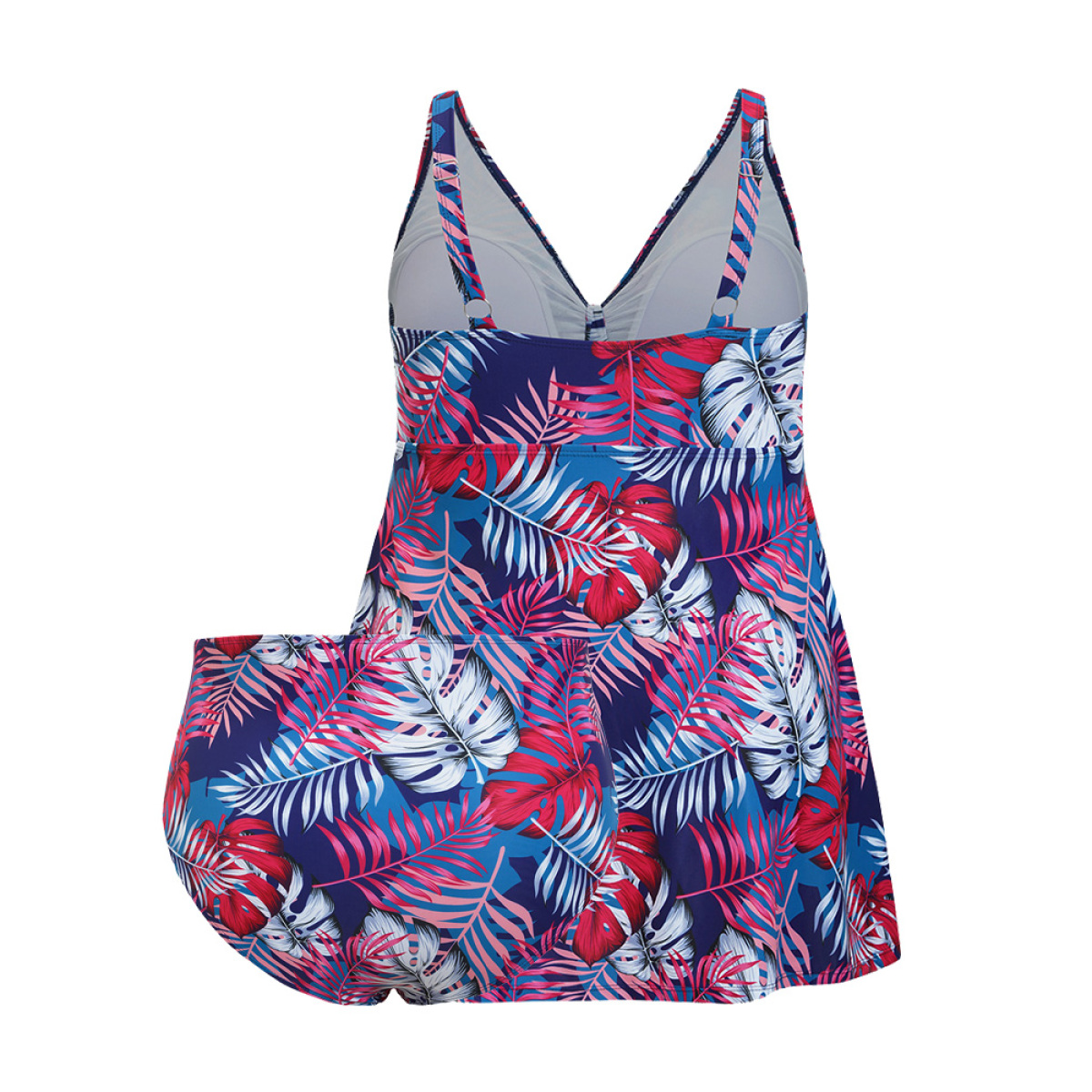 Plus Size Tropical Print Knotted Front Swim Dress Women's Swimwear Indigo Vacation Bodycon V-neck High stretch Curve Swim Dresses BloomChic
Plus Size Tropical Print Knotted Front Swim Dress Women's Swimwear Indigo Vacation Bodycon V-neck High stretch Curve Swim Dresses BloomChic