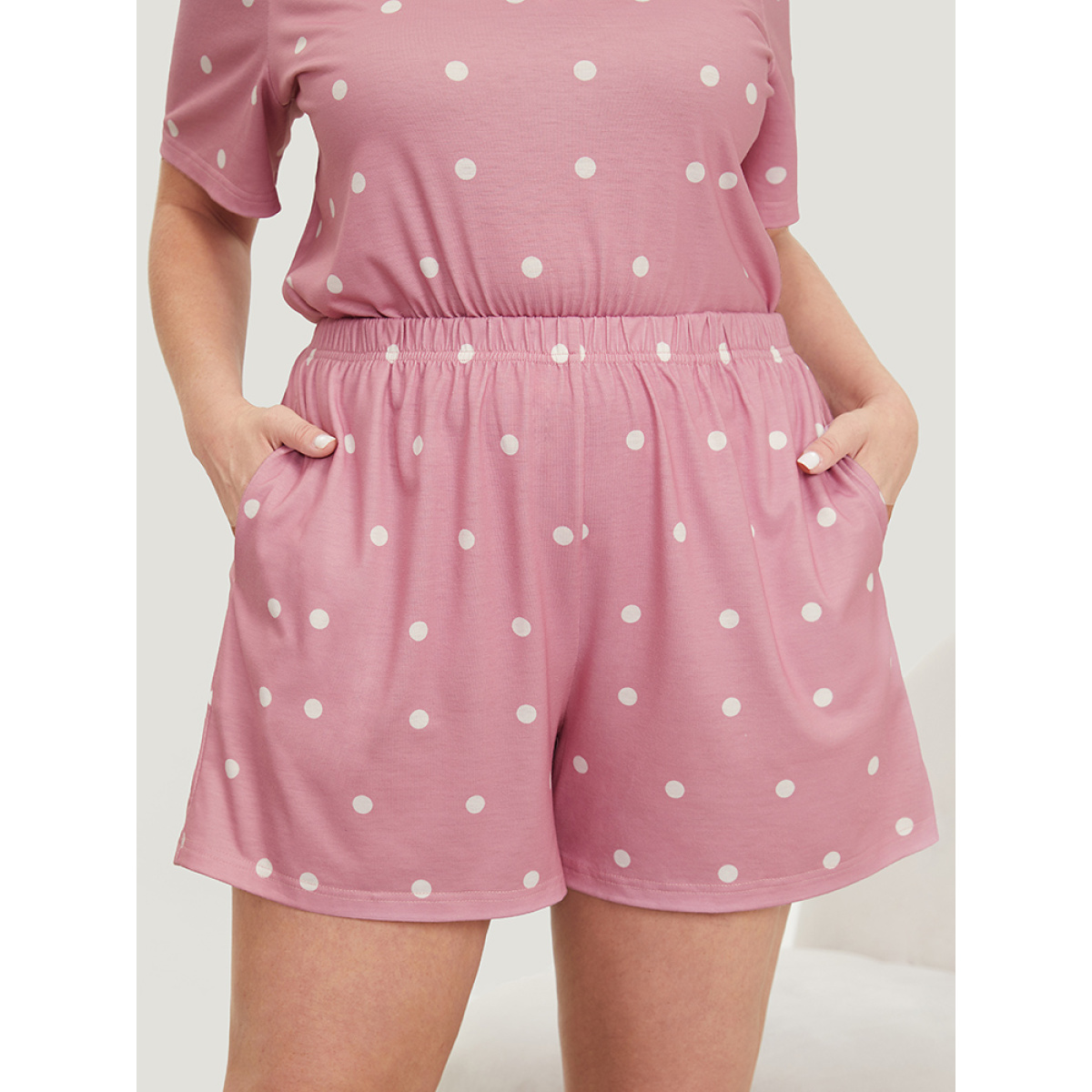 Plus Size Polka Dot Pocket Elastic Waist Sleep Shorts Pink Pocket Elegant Dailywear Polka Dot Sleep Bottoms Bloomchic
Plus Size Polka Dot Pocket Elastic Waist Sleep Shorts Pink Pocket Elegant Dailywear Polka Dot Sleep Bottoms Bloomchic