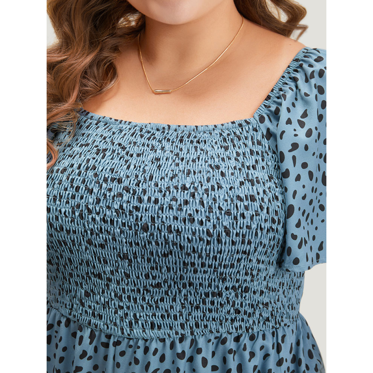 Plus Size DarkBlue Leopard Print Square Neck Shirred Flutter Sleeve Jumpsuit Women Elegant Short sleeve Square Neck Dailywear Loose Jumpsuits BloomChic
Plus Size DarkBlue Leopard Print Square Neck Shirred Flutter Sleeve Jumpsuit Women Elegant Short sleeve Square Neck Dailywear Loose Jumpsuits BloomChic