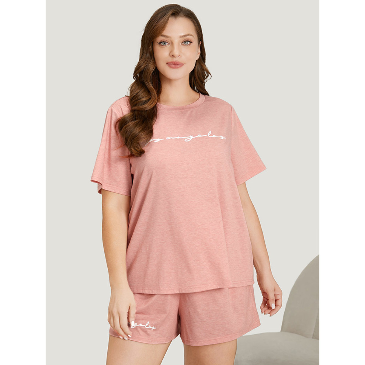 Plus Size Letter Print Crew Neck Sleep Top Pink Letter Dailywear Casual Bloomchic
Plus Size Letter Print Crew Neck Sleep Top Pink Letter Dailywear Casual Bloomchic