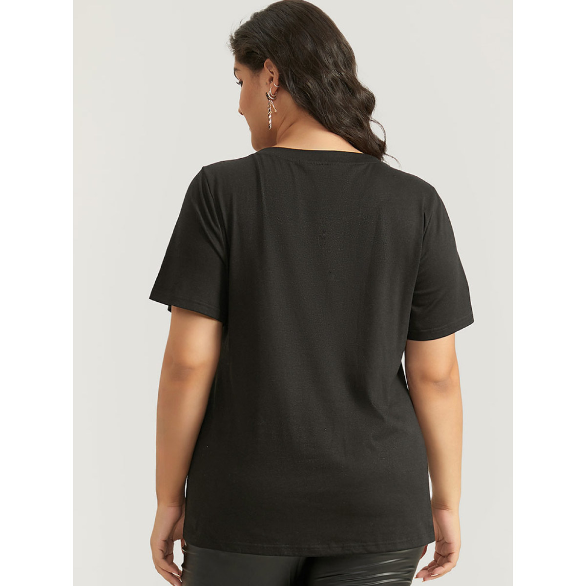 Plus Size Halloween Pumpkin Print Round Neck T-shirt Black Women Casual Printed Halloween Round Neck Festival-Halloween T-shirts BloomChic
Plus Size Halloween Pumpkin Print Round Neck T-shirt Black Women Casual Printed Halloween Round Neck Festival-Halloween T-shirts BloomChic