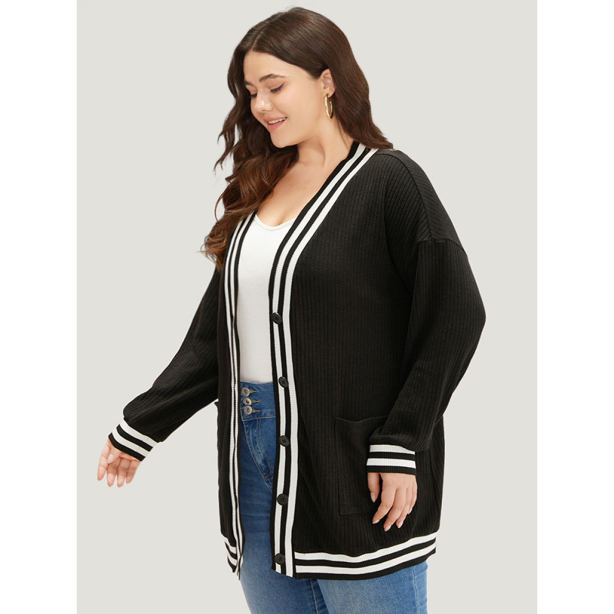 Plus Size Halloween Patchwork Striped Pocket Button Up Rib Knit Coat Women Black Casual Patchwork Ladies Dailywear Winter Coats BloomChic
Plus Size Halloween Patchwork Striped Pocket Button Up Rib Knit Coat Women Black Casual Patchwork Ladies Dailywear Winter Coats BloomChic