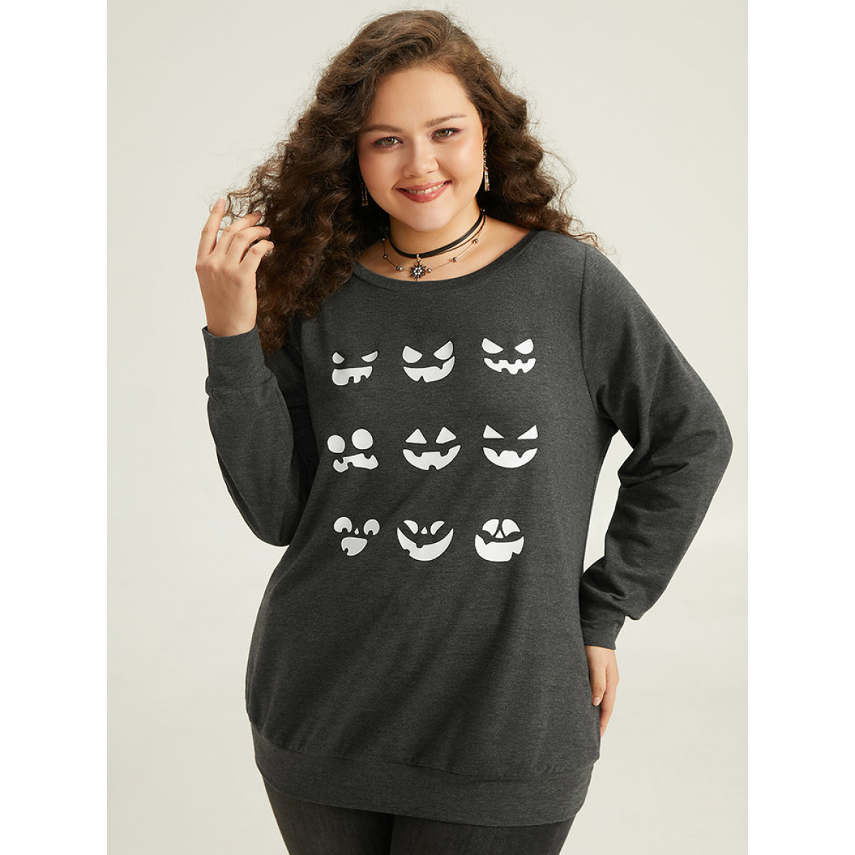Plus Size Round Neck Halloween Print Sweatshirt Women DimGray Casual Printed Festival-Halloween Sweatshirts BloomChic
Plus Size Round Neck Halloween Print Sweatshirt Women DimGray Casual Printed Festival-Halloween Sweatshirts BloomChic