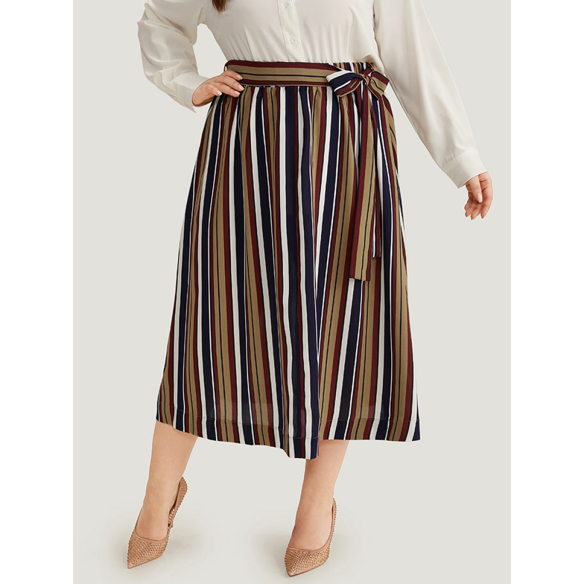 Plus Size Striped Ties Elastic Waist A-line Skirt Women DarkBlue Office A-line Loose No stretch Belt Work Skirts BloomChic
Plus Size Striped Ties Elastic Waist A-line Skirt Women DarkBlue Office A-line Loose No stretch Belt Work Skirts BloomChic