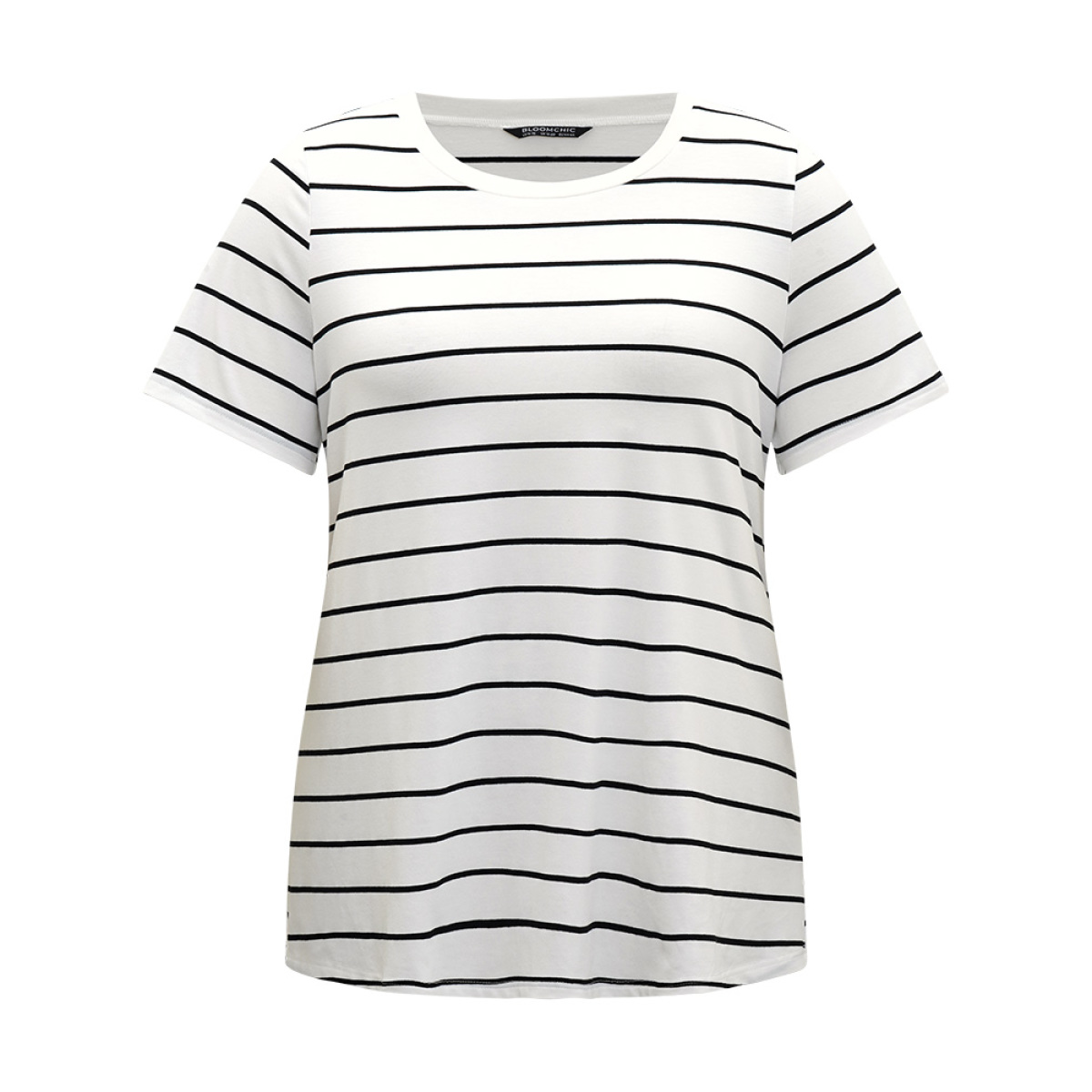 Plus Size Striped Print Round Neck T-shirt White Women Casual Contrast Striped Round Neck Dailywear T-shirts BloomChic
Plus Size Striped Print Round Neck T-shirt White Women Casual Contrast Striped Round Neck Dailywear T-shirts BloomChic