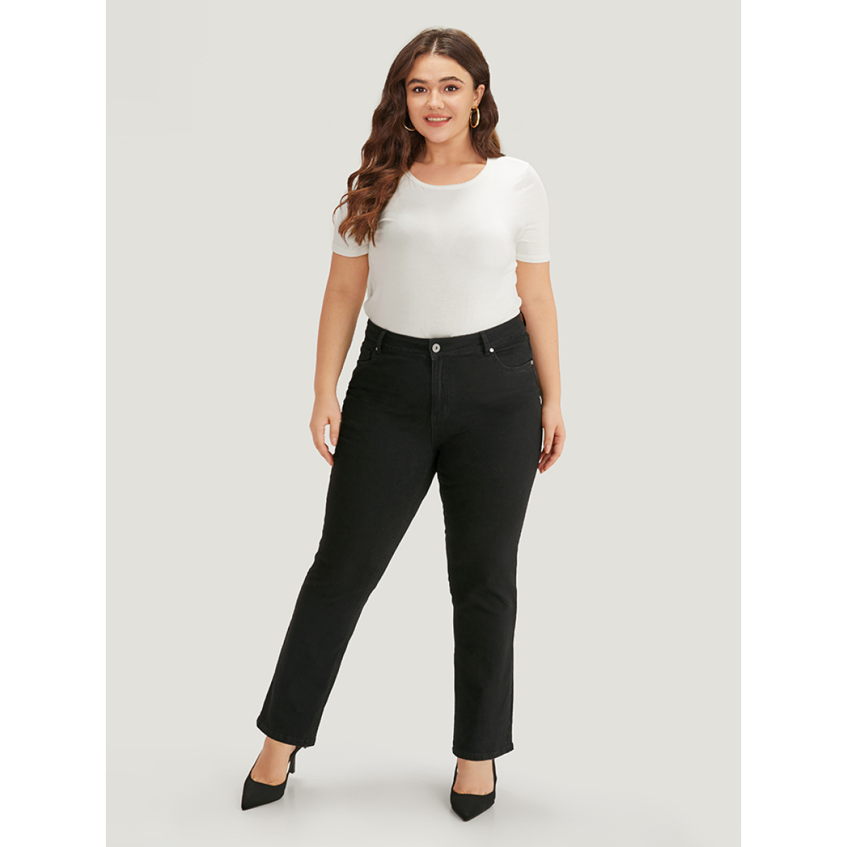 Plus Size Solid High Rise Black Wash Jeans Women Black Casual Plain Plain High stretch Pocket Jeans BloomChic
Plus Size Solid High Rise Black Wash Jeans Women Black Casual Plain Plain High stretch Pocket Jeans BloomChic