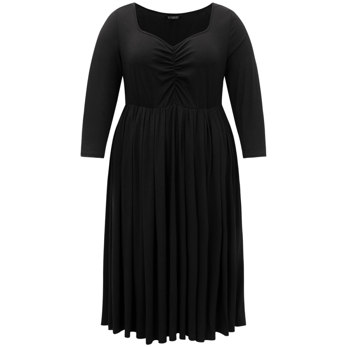 Plus Size Supersoft Essentials Square Neck Ruched Dress Black Women Casual Gathered Square Neck Elbow-length sleeve Curvy Midi Dress BloomChic
Plus Size Supersoft Essentials Square Neck Ruched Dress Black Women Casual Gathered Square Neck Elbow-length sleeve Curvy Midi Dress BloomChic