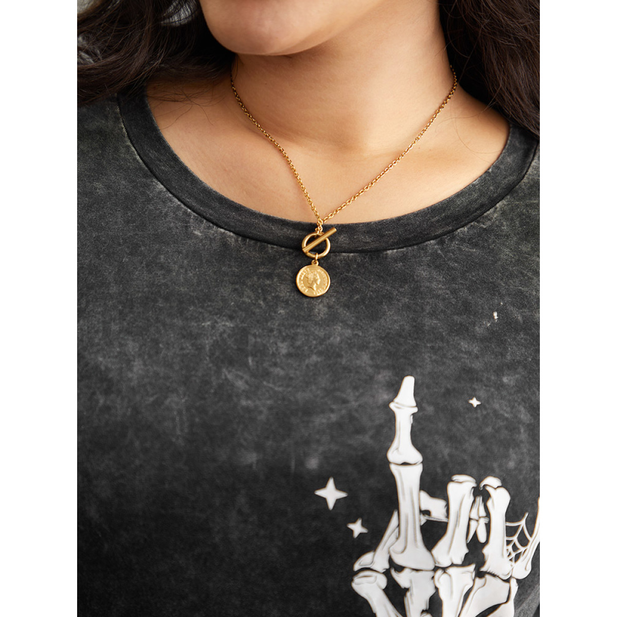Plus Size Halloween Vintage Skull Print T-shirt Black Women Casual Printed Halloween Round Neck Festival-Halloween T-shirts BloomChic
Plus Size Halloween Vintage Skull Print T-shirt Black Women Casual Printed Halloween Round Neck Festival-Halloween T-shirts BloomChic