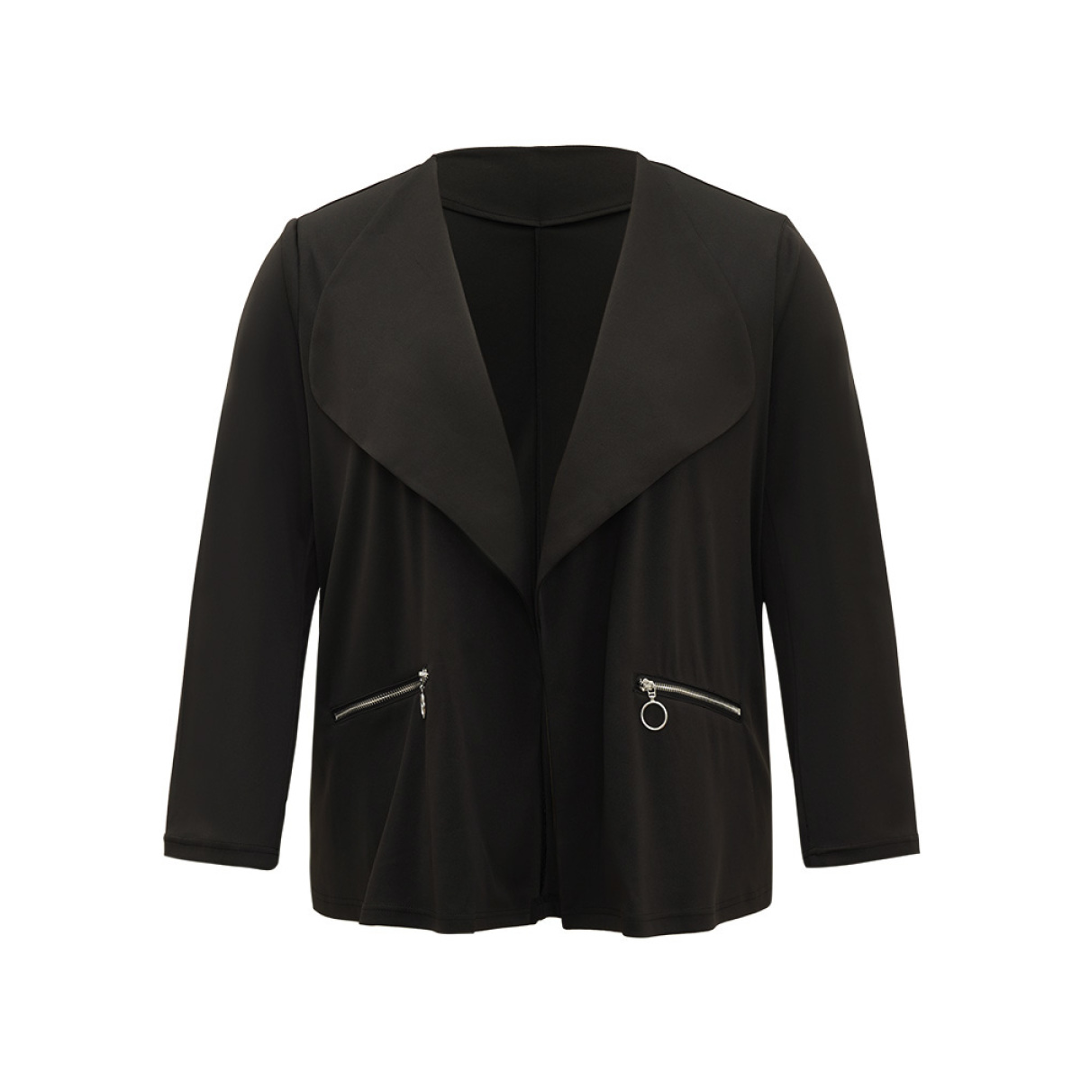 Plus Size Lapel Collar Zipper Pocket Blazer Black Women Dailywear Zipper Sleeve Long Sleeve Non Pocket Casual Blazers BloomChic
Plus Size Lapel Collar Zipper Pocket Blazer Black Women Dailywear Zipper Sleeve Long Sleeve Non Pocket Casual Blazers BloomChic