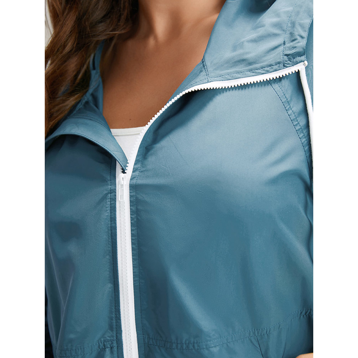 Plus Size Zipper Fly Hooded Drawstring Hem Pocket Windbreaker Women Cyan Zipper Pocket Dailywear Jackets BloomChic
Plus Size Zipper Fly Hooded Drawstring Hem Pocket Windbreaker Women Cyan Zipper Pocket Dailywear Jackets BloomChic