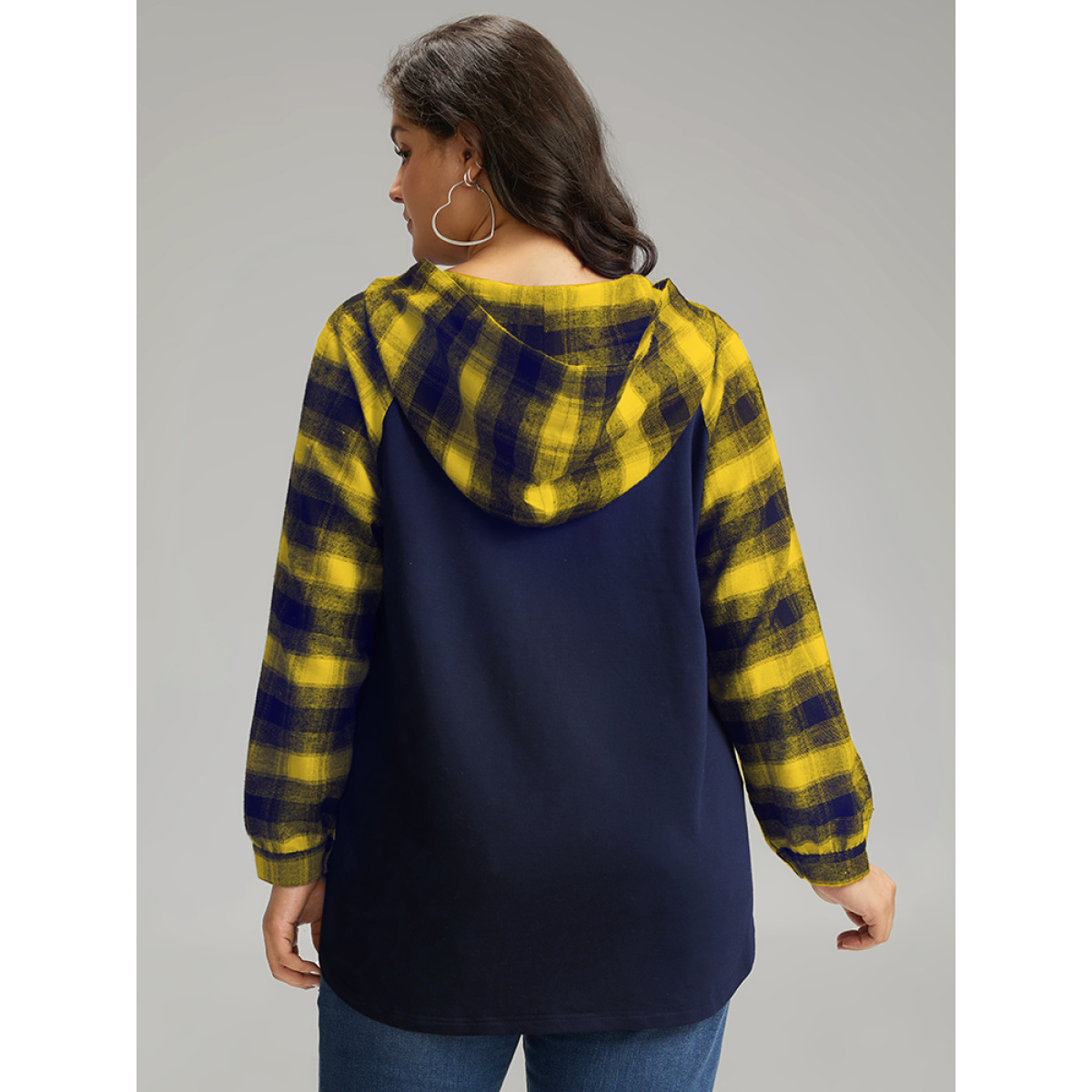 Plus Size Plaid Print Hooded Patchwork Sweatshirt Women Yellow Casual Patchwork Hooded Everyday Sweatshirts BloomChic
Plus Size Plaid Print Hooded Patchwork Sweatshirt Women Yellow Casual Patchwork Hooded Everyday Sweatshirts BloomChic