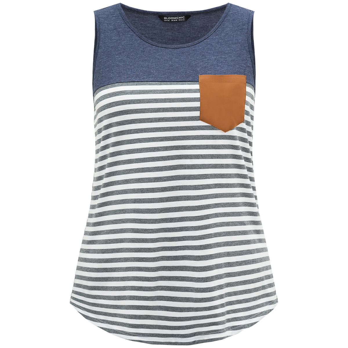 Plus Size Striped Patchwork Contrast Pocket Tank Top Women Blue Casual Contrast Round Neck Dailywear Tank Tops Camis BloomChic
Plus Size Striped Patchwork Contrast Pocket Tank Top Women Blue Casual Contrast Round Neck Dailywear Tank Tops Camis BloomChic