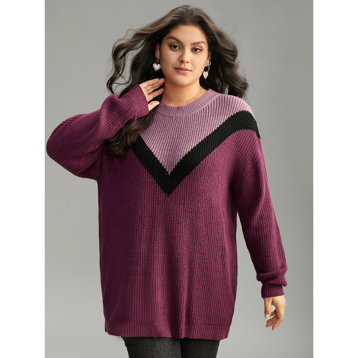 Plus Size Colorblock Contrast Drop Shoulder Loose Pullover Multicolor Women Casual Loose Long Sleeve Round Neck Dailywear Pullovers BloomChic
Plus Size Colorblock Contrast Drop Shoulder Loose Pullover Multicolor Women Casual Loose Long Sleeve Round Neck Dailywear Pullovers BloomChic