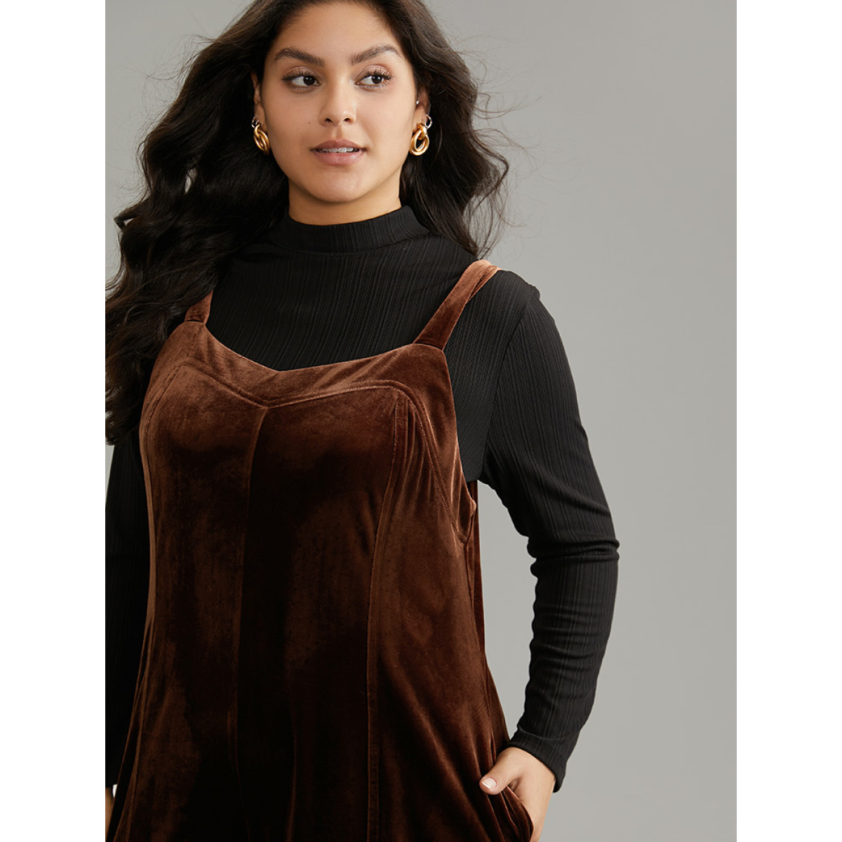 Plus Size Chocolate Plain Velvet Spaghetti Strap Pocket Jumpsuit Women Casual Sleeveless Spaghetti Strap Dailywear Loose Jumpsuits BloomChic
Plus Size Chocolate Plain Velvet Spaghetti Strap Pocket Jumpsuit Women Casual Sleeveless Spaghetti Strap Dailywear Loose Jumpsuits BloomChic