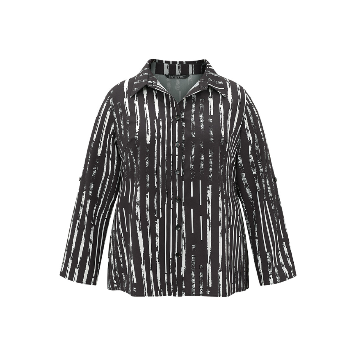 Plus Size Shirt Collar Striped Tab Sleeve Blouse Black Long Sleeve Shirt collar Office Shirts
Plus Size Shirt Collar Striped Tab Sleeve Blouse Black Long Sleeve Shirt collar Office Shirts
