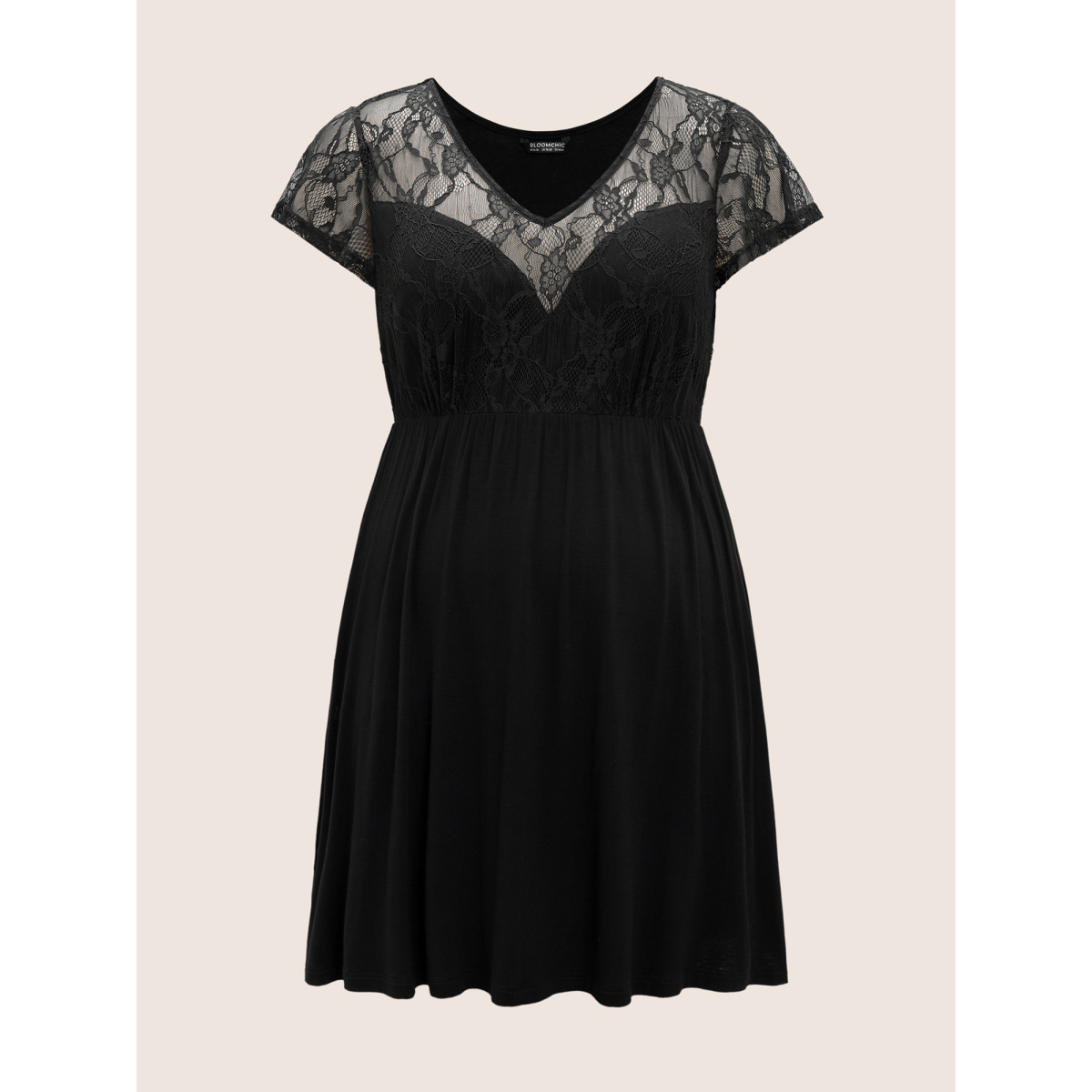Plus Size Crochet Lace Mesh Ruffle Sleeve Sleep Dress Black Short sleeve V-neck Lounge Everyday Bloomchic
Plus Size Crochet Lace Mesh Ruffle Sleeve Sleep Dress Black Short sleeve V-neck Lounge Everyday Bloomchic