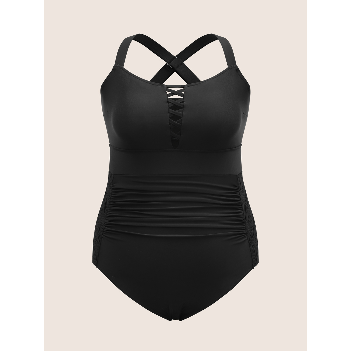 Plus Size Solid Gathered Crisscross One Piece Swimsuit Women's Swimwear Black Beach Non Curve Bathing Suits High stretch One Pieces BloomChic
Plus Size Solid Gathered Crisscross One Piece Swimsuit Women's Swimwear Black Beach Non Curve Bathing Suits High stretch One Pieces BloomChic