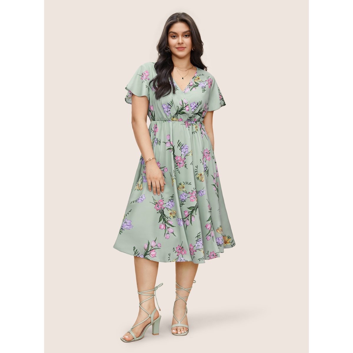 Plus Size Floral Print Wrap Elastic Waist Split Hem Dress Mint Women Non Curvy Midi Dress BloomChic
Plus Size Floral Print Wrap Elastic Waist Split Hem Dress Mint Women Non Curvy Midi Dress BloomChic