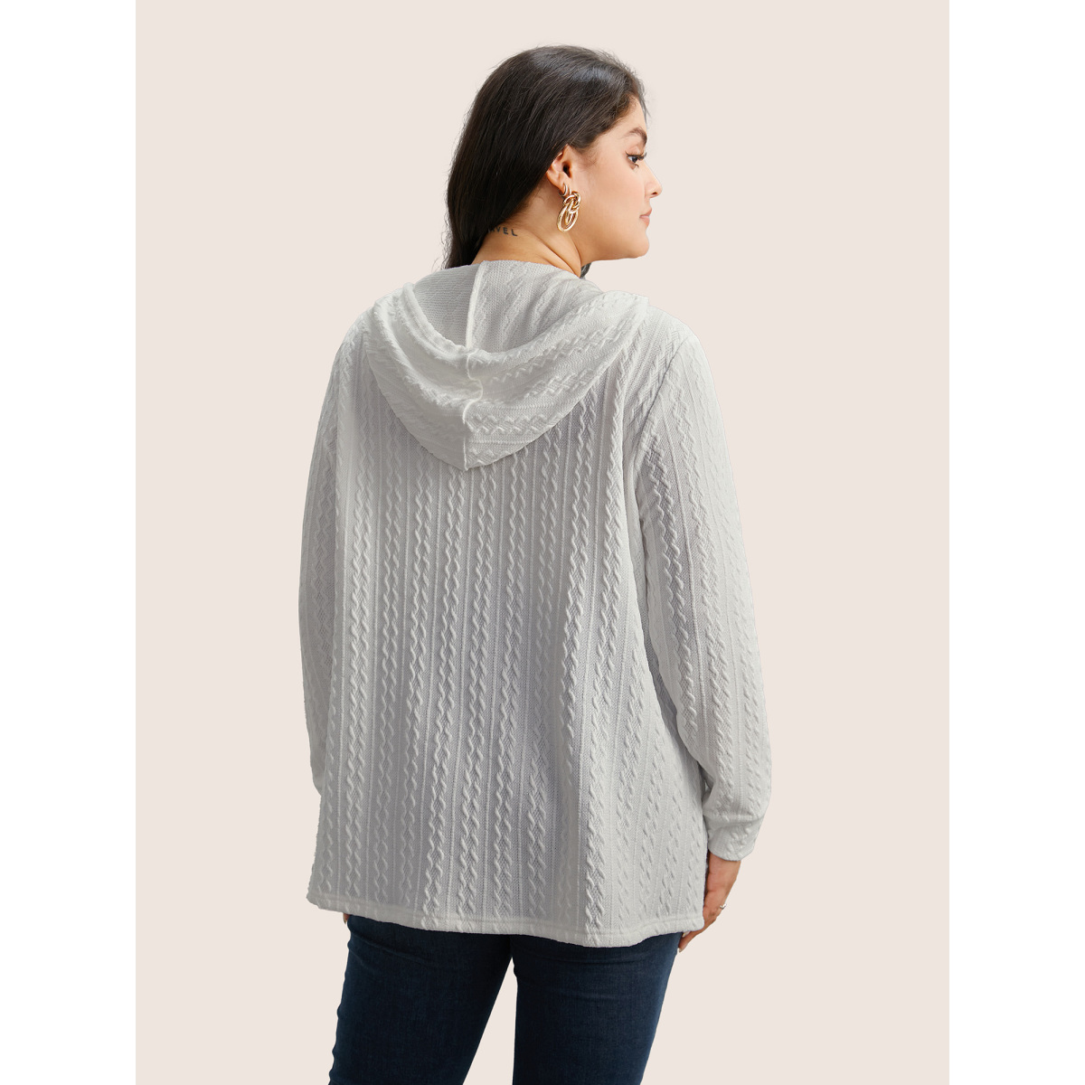 Plus Size Plain Textured Zipper Hooded Sweatshirt Women White Casual Non Hooded Everyday Sweatshirts BloomChic
Plus Size Plain Textured Zipper Hooded Sweatshirt Women White Casual Non Hooded Everyday Sweatshirts BloomChic