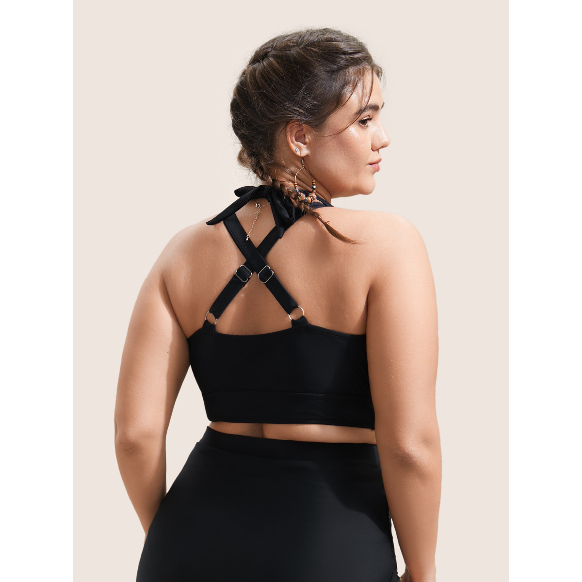 Plus Size Plain V Neck High Stretch Tie Knot Swim Top Women's Swimwear Black Beach Tie knot High stretch Skinny Overlap Collar Curve Swim Tops BloomChic
Plus Size Plain V Neck High Stretch Tie Knot Swim Top Women's Swimwear Black Beach Tie knot High stretch Skinny Overlap Collar Curve Swim Tops BloomChic