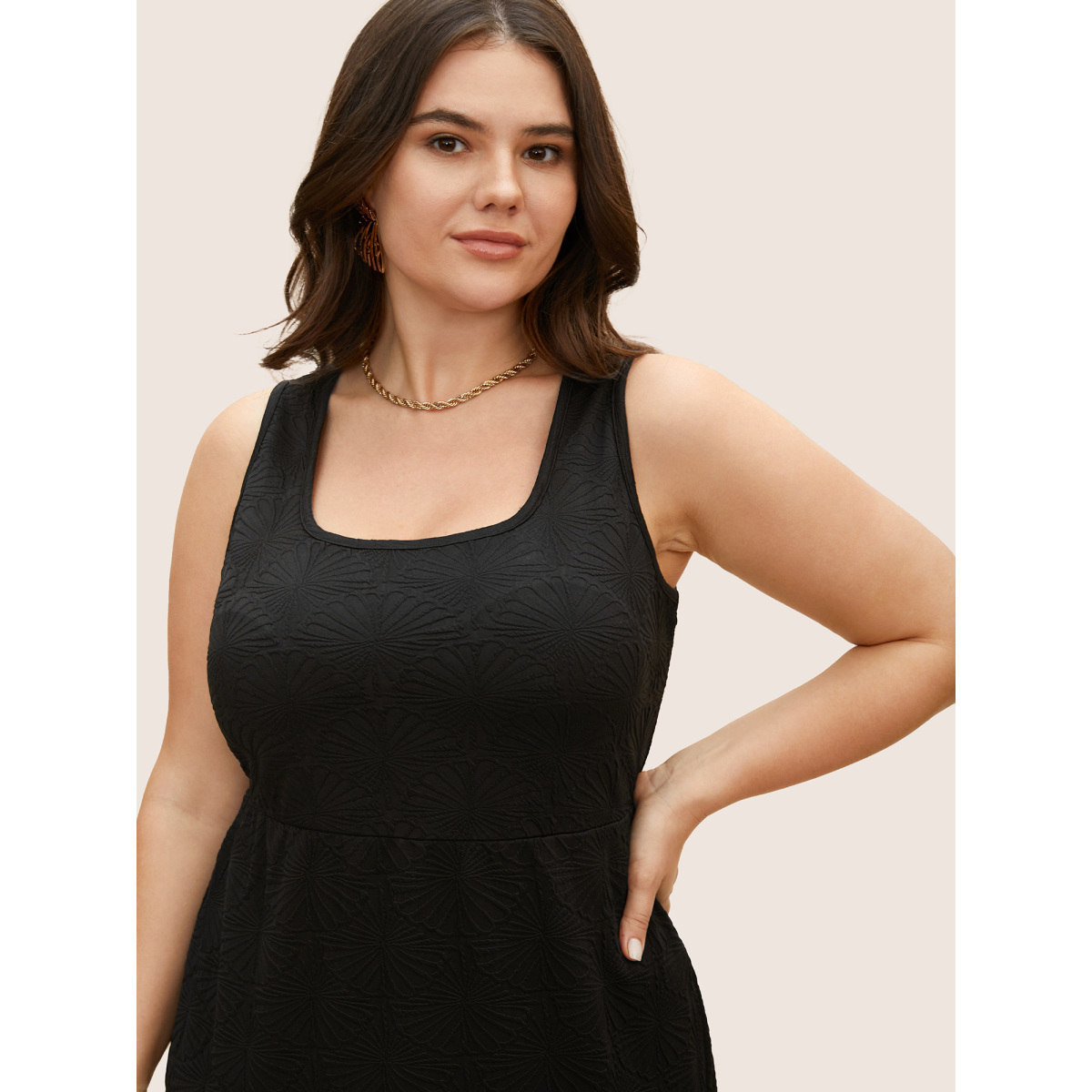 Plus Size Square Neck Slim Fit Plain Textured Dress Black Women Elegant Texture Square Neck Sleeveless Curvy BloomChic
Plus Size Square Neck Slim Fit Plain Textured Dress Black Women Elegant Texture Square Neck Sleeveless Curvy BloomChic