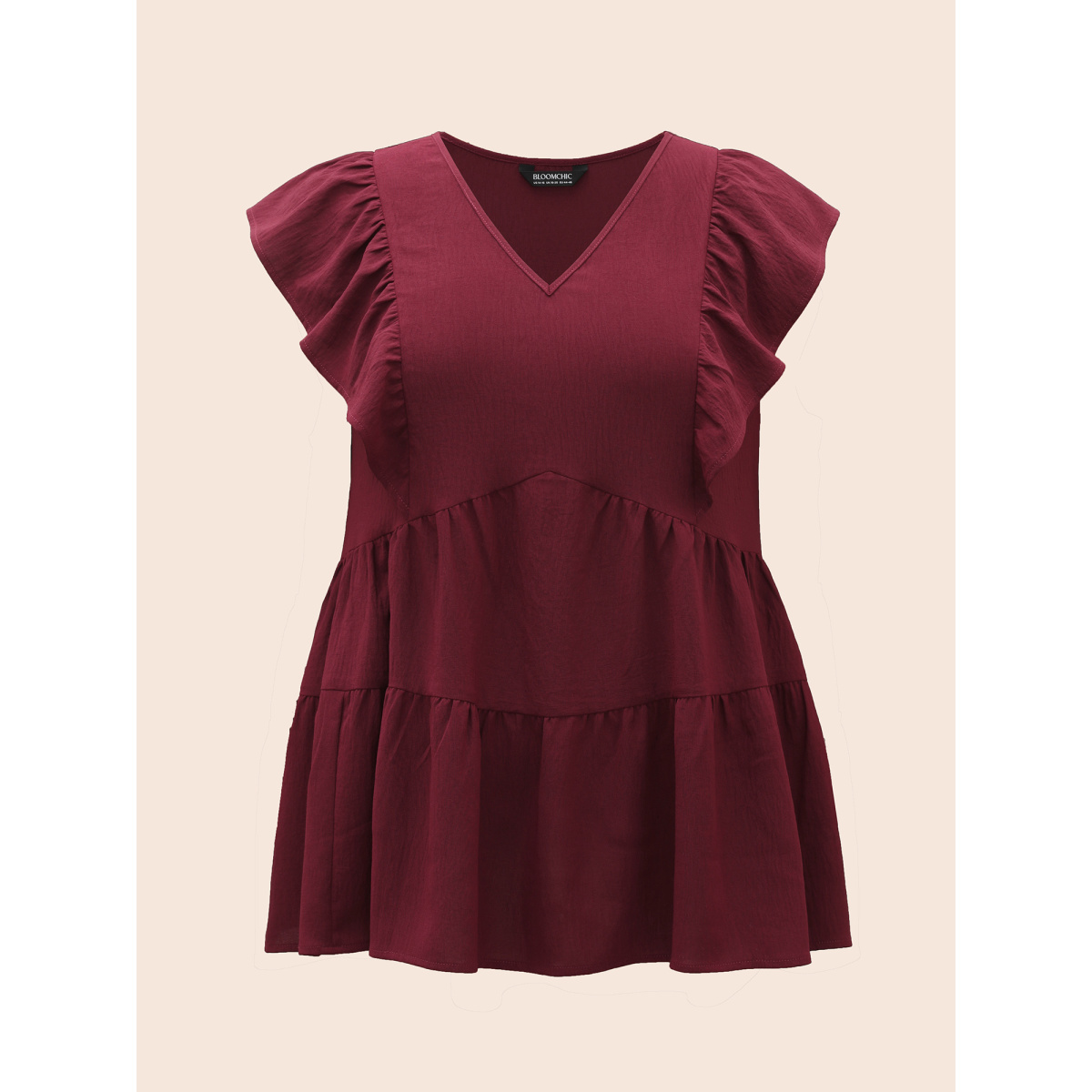 Plus Size Burgundy Solid Layered Hem Ruffle Cap Sleeve Blouse Women Elegant Cap Sleeve V-neck Everyday Blouses BloomChic
Plus Size Burgundy Solid Layered Hem Ruffle Cap Sleeve Blouse Women Elegant Cap Sleeve V-neck Everyday Blouses BloomChic