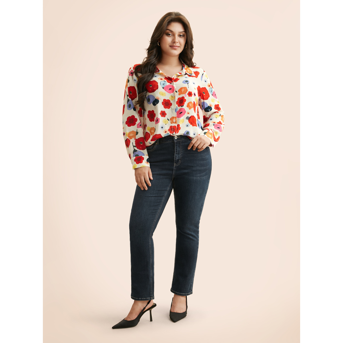 Plus Size Multicolor Contrast Floral Shirt Collar Blouse Women Elegant Long Sleeve Shirt collar Everyday Blouses BloomChic
Plus Size Multicolor Contrast Floral Shirt Collar Blouse Women Elegant Long Sleeve Shirt collar Everyday Blouses BloomChic