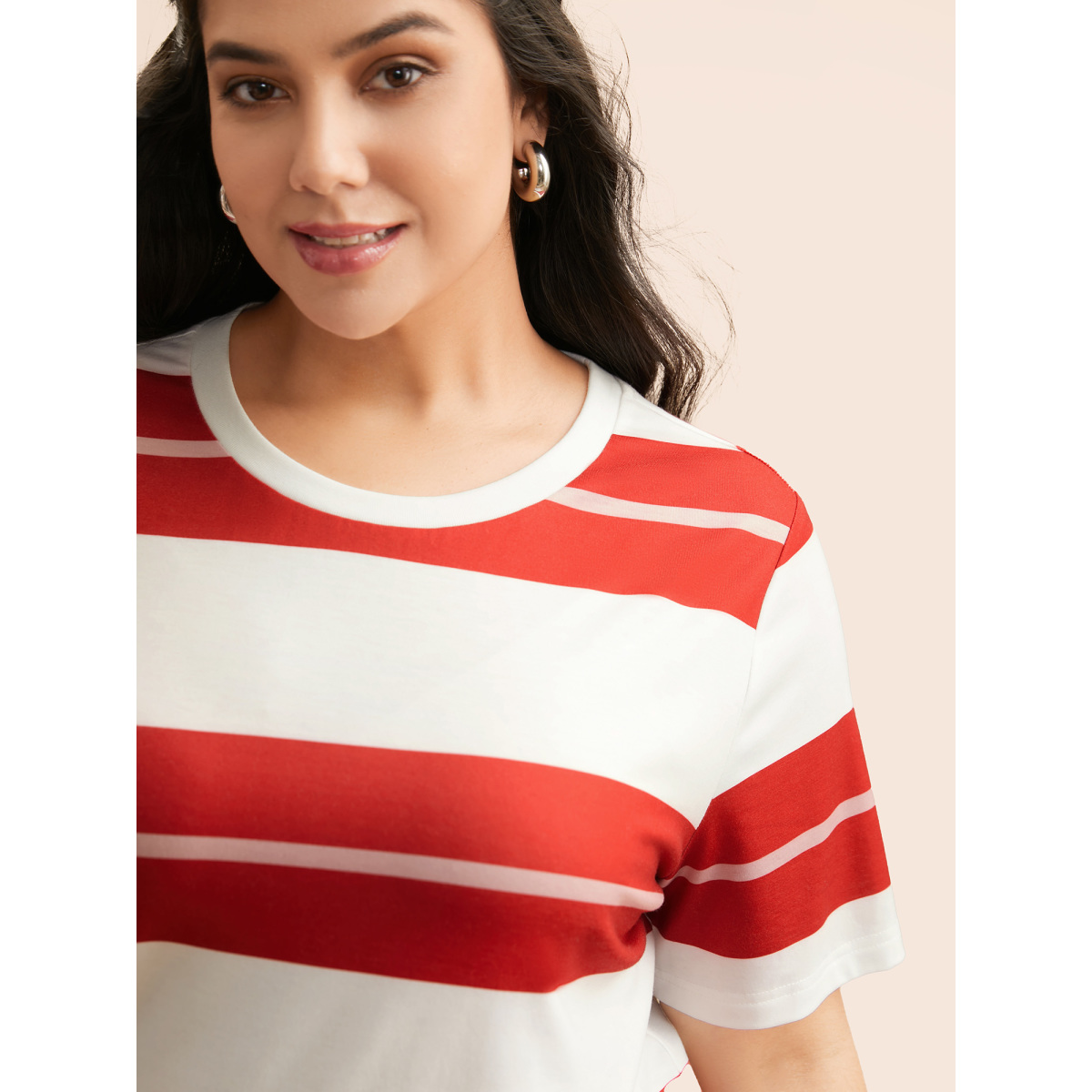 Plus Size Crew Neck Contrast Striped T-shirt Multicolor Women Casual Contrast Round Neck Everyday T-shirts BloomChic
Plus Size Crew Neck Contrast Striped T-shirt Multicolor Women Casual Contrast Round Neck Everyday T-shirts BloomChic