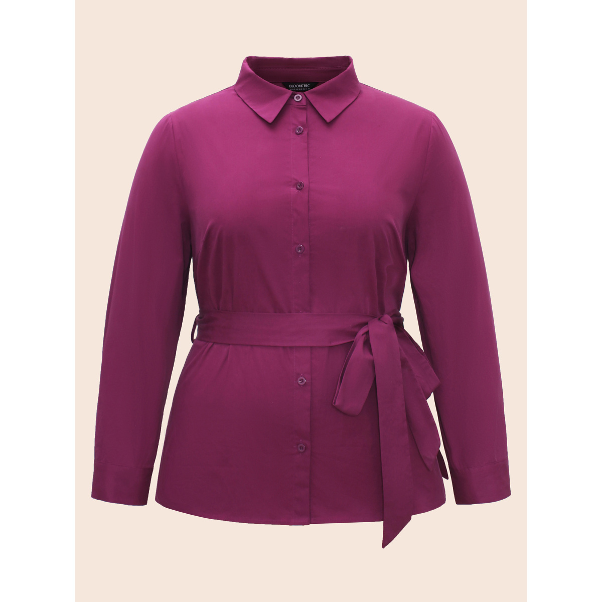 Plus Size Solid Shirt Collar Tie Knot Shirt RedViolet Long Sleeve Shirt collar Casual Shirts
Plus Size Solid Shirt Collar Tie Knot Shirt RedViolet Long Sleeve Shirt collar Casual Shirts