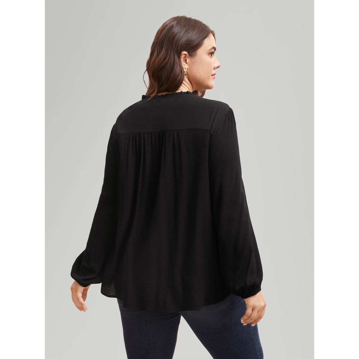 Plus Size Black Lace Patchwork Pleated Ruffles Blouse Women Elegant Long Sleeve V-neck Everyday Blouses BloomChic
Plus Size Black Lace Patchwork Pleated Ruffles Blouse Women Elegant Long Sleeve V-neck Everyday Blouses BloomChic