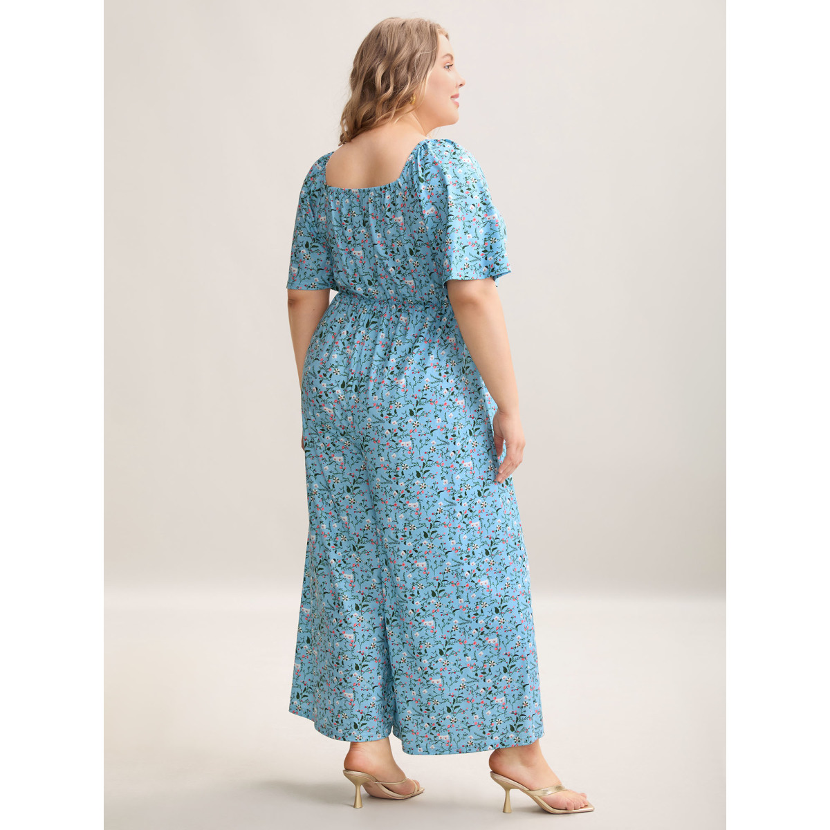 Plus Size Stone Floral Print Square Neck Knit Jumpsuit Women Elegant Short sleeve Square Neck Everyday-Elegant Loose Jumpsuits BloomChic
Plus Size Stone Floral Print Square Neck Knit Jumpsuit Women Elegant Short sleeve Square Neck Everyday-Elegant Loose Jumpsuits BloomChic