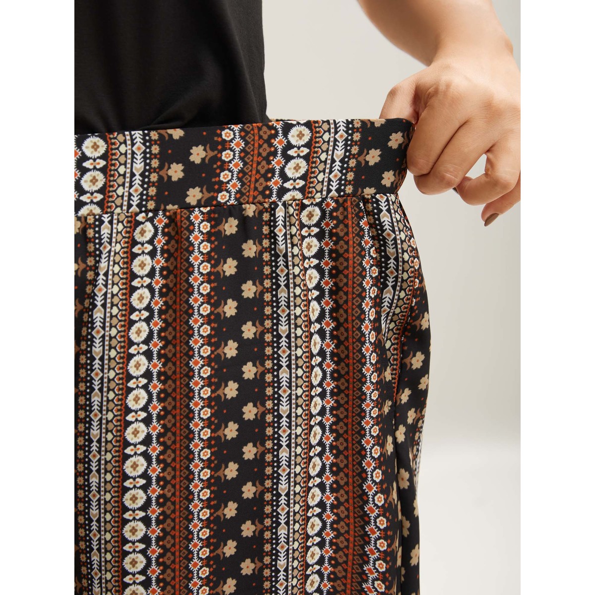 Plus Size Boho Geometric Pattern Wide-Leg Pants Women Browncoffeecolor Resort Loose Mid Rise Vacation Pants BloomChic
Plus Size Boho Geometric Pattern Wide-Leg Pants Women Browncoffeecolor Resort Loose Mid Rise Vacation Pants BloomChic