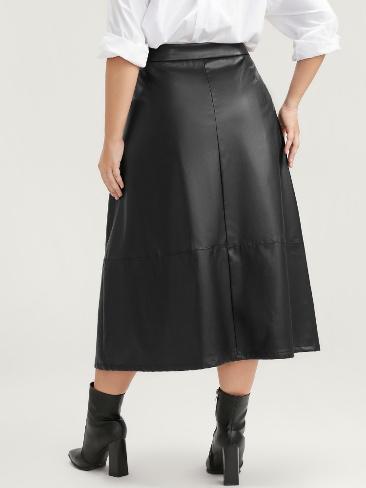 Plus Size Women Going out Button Glamour Skirts BloomChic 