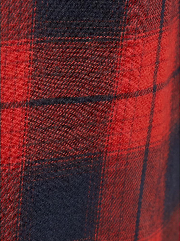 Plus Size Plaid Shirt Collar Pocket Belted Button Up Dress Red Women Elegant Cross straps Shirt collar Long Sleeve Curvy Midi Dress BloomChic 18-20/2X 