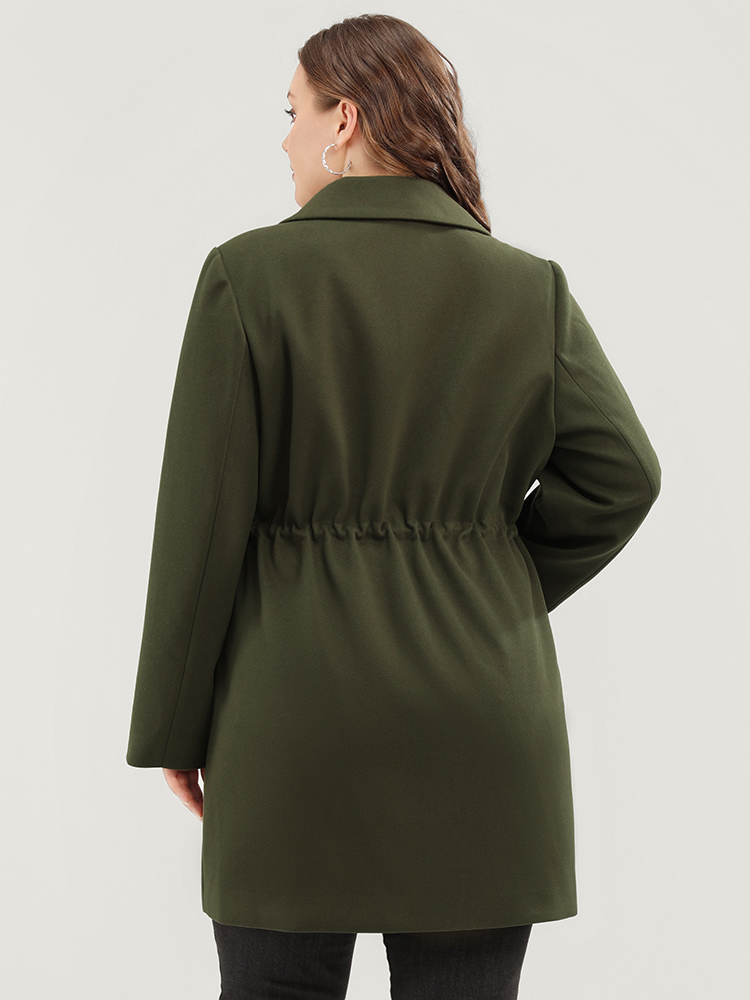 Plus Size Women Dailywear Plain Pocket Casual Coats BloomChic 