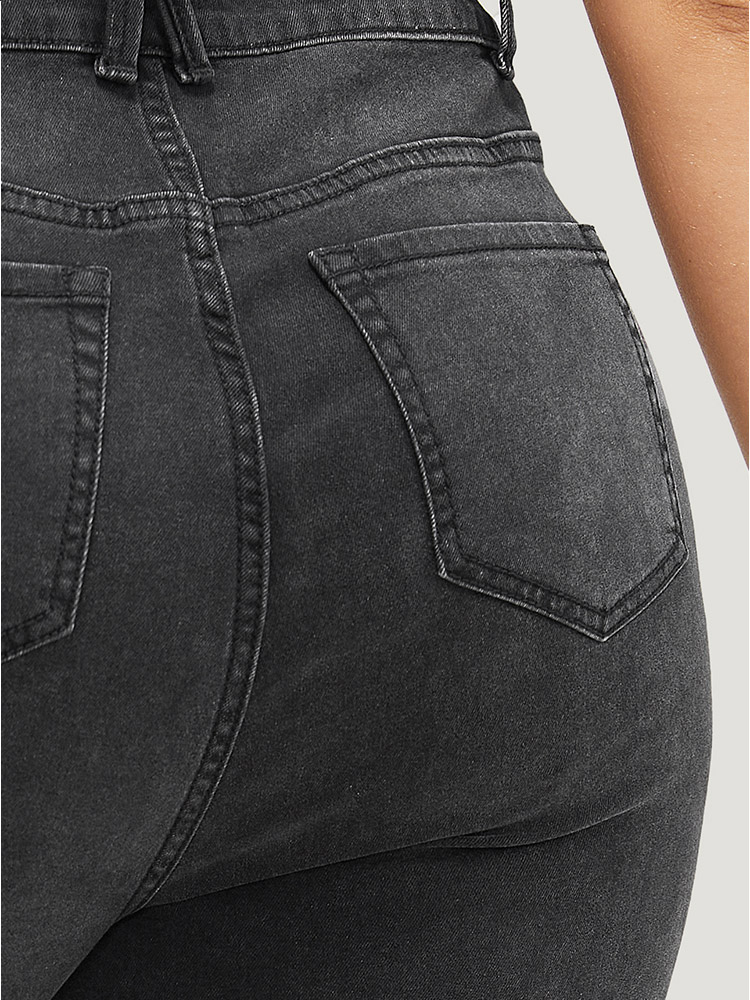 Plus Size Women Dailywear High stretch Skinny Black Wash Casual Jeans BloomChic 