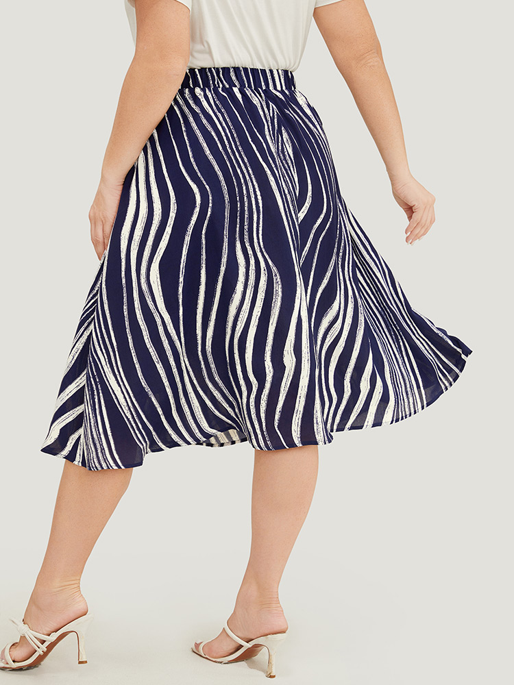 Plus Size Women Dailywear A-line Pocket Elegant Skirts BloomChic 