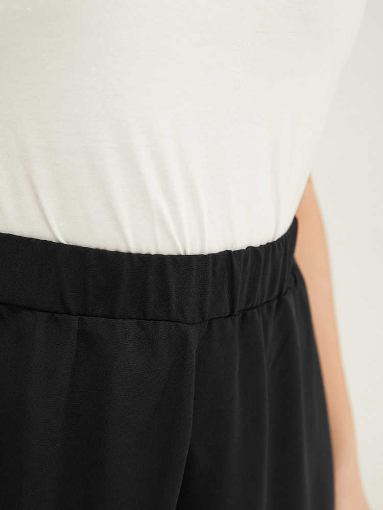 Plus Size Women Dailywear Plain Plain High Rise Pocket Elegant Pants BloomChic 