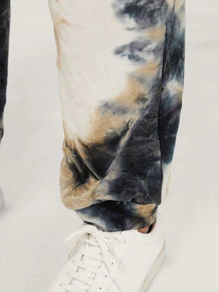 Plus Size Tie Dye Flap Pocket Drawstring Pants Women Multicolor Casual High Rise Dailywear Pants BloomChic 14-16/1X 