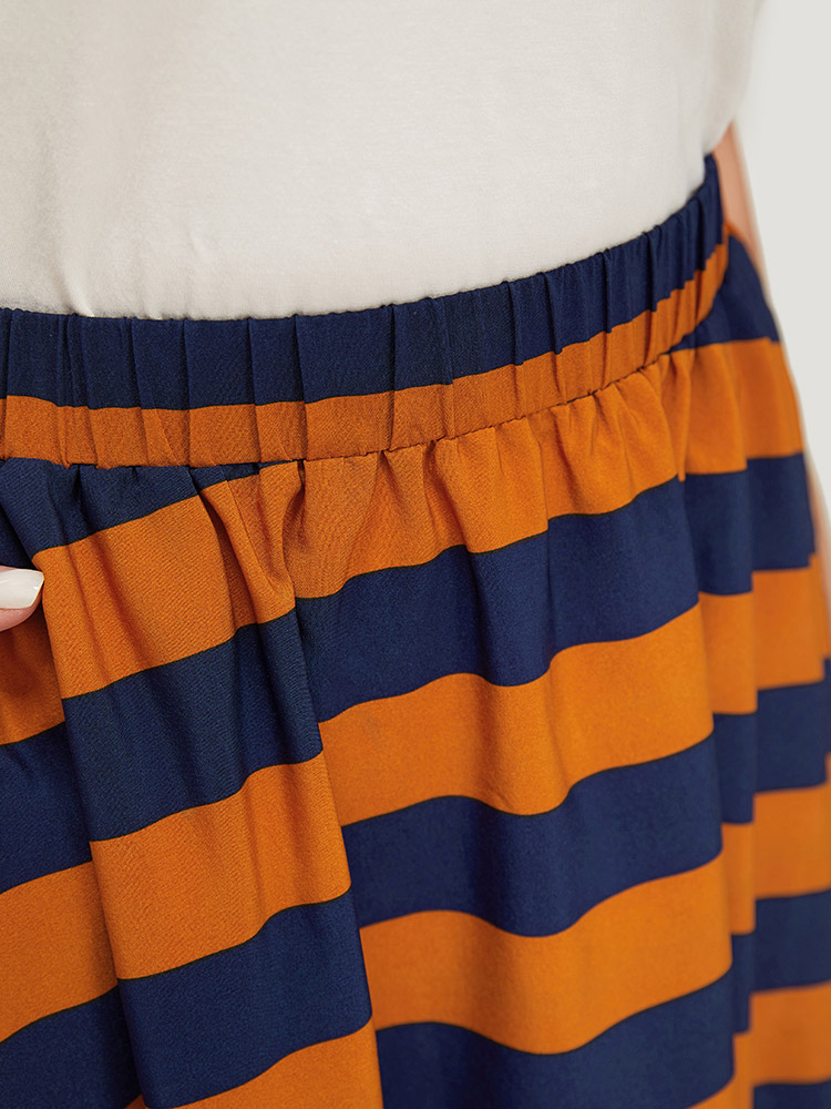 Plus Size Women Work Contrast Pocket Office Skirts BloomChic 
