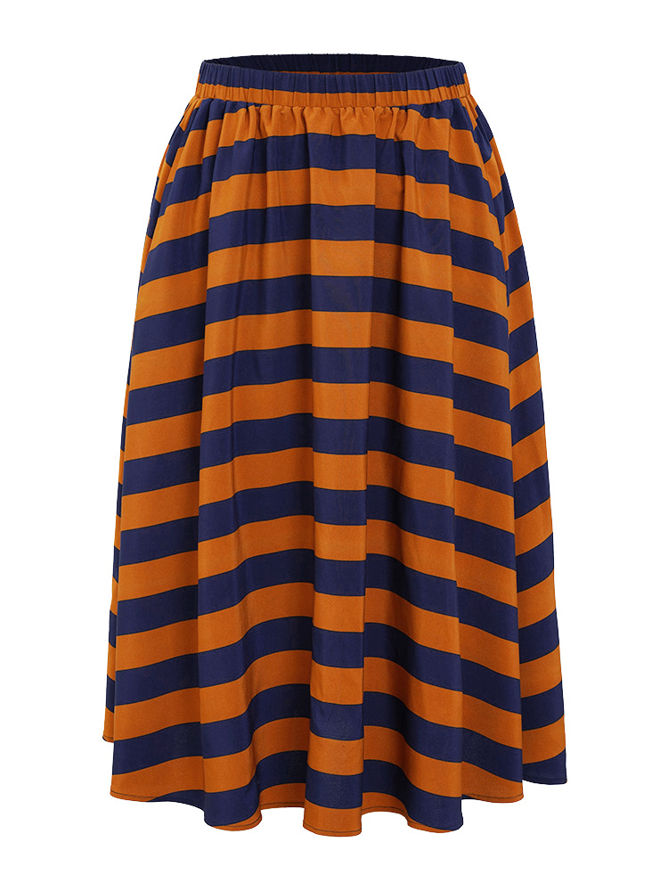 Plus Size Women Work Contrast Pocket Office Skirts BloomChic 