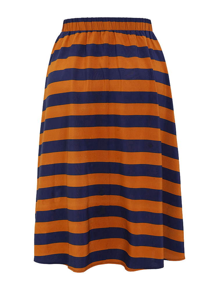 Plus Size Women Work Contrast Pocket Office Skirts BloomChic 
