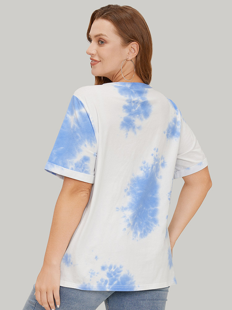 Plus Size Women Dailywear Art&design Regular Sleeve Short sleeve Round Neck Casual T-shirts BloomChic 